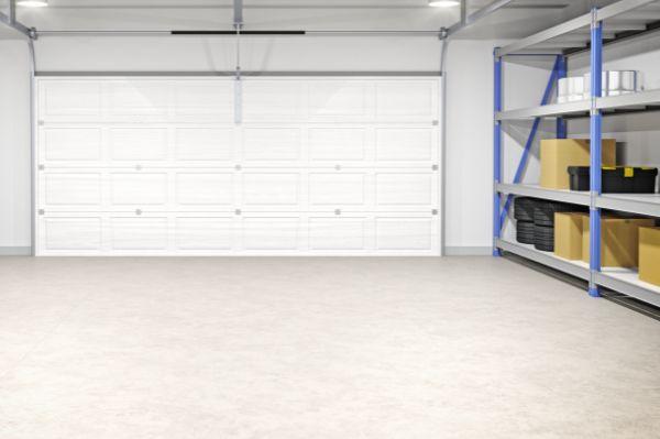 concrete floor in garage